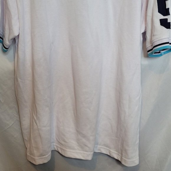 Franky Max Polo Size 3XL Big Pony White Teal Number 9 - Picture 7 of 7
